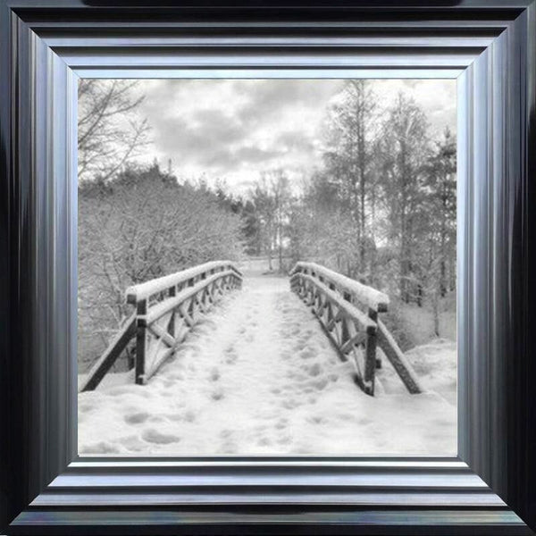 Snowy Path Black and White