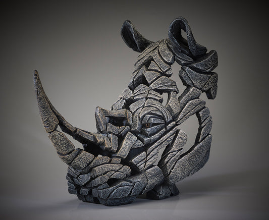 Rhinoceros Bust (White) - Edge Sculpture