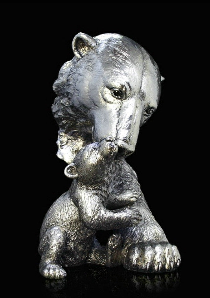 Polar Bear & Cub Sculpture by Keith Sherwin