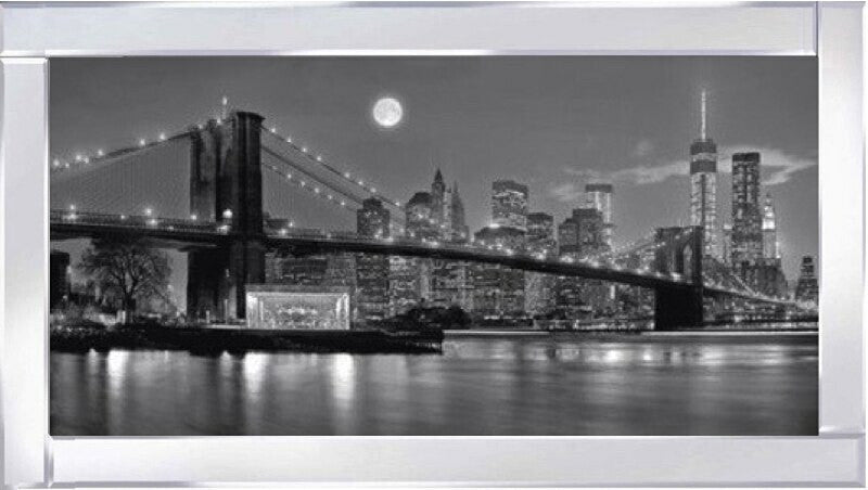 Brooklyn Bridge Carousel - Black and White