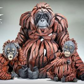Orangutan Family - Edge Sculpture