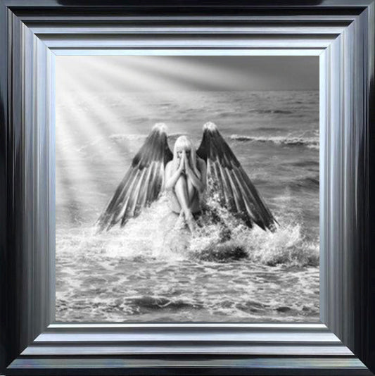 Angel in Water - Black and White
