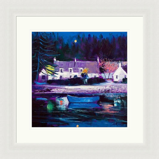 Blue Boat Lochgair (Limited Edition) By John Lowrie Morrison (Jolomo)