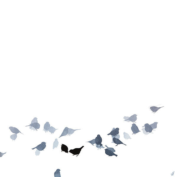 Little Birds Feeding by Sandra Vick