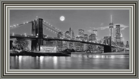 Brooklyn Bridge Carousel - Black and White