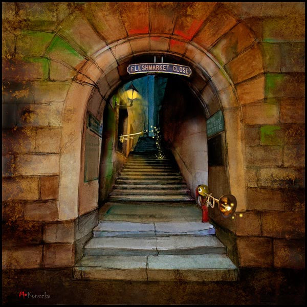 Way to the Castle, Edinburgh by Matylda Konecka - Petite