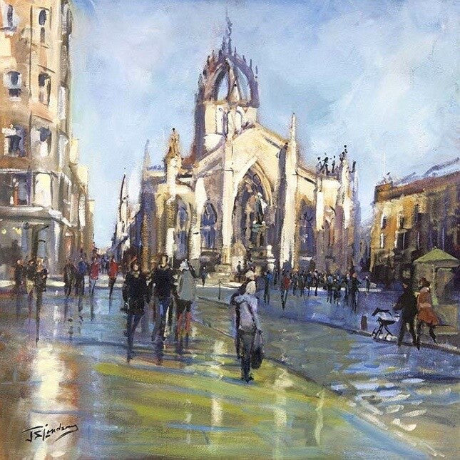 After The Rain, Royal Mile by James Somerville Lindsay