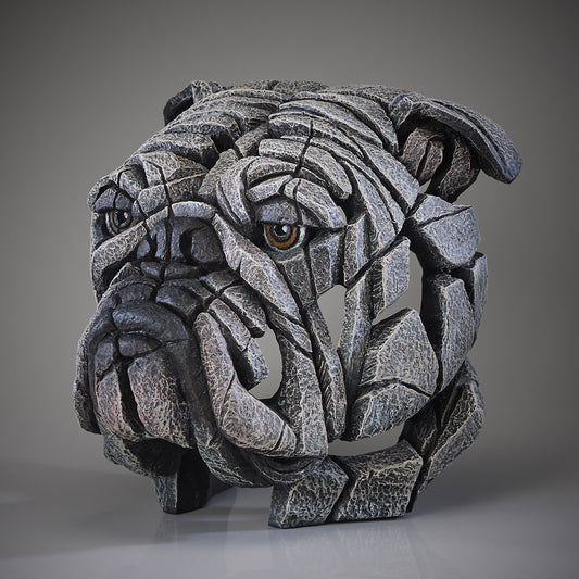 Bulldog Bust (White)- Edge Sculpture
