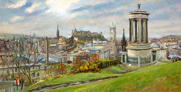 February on Calton Hill by James Somerville Lindsay