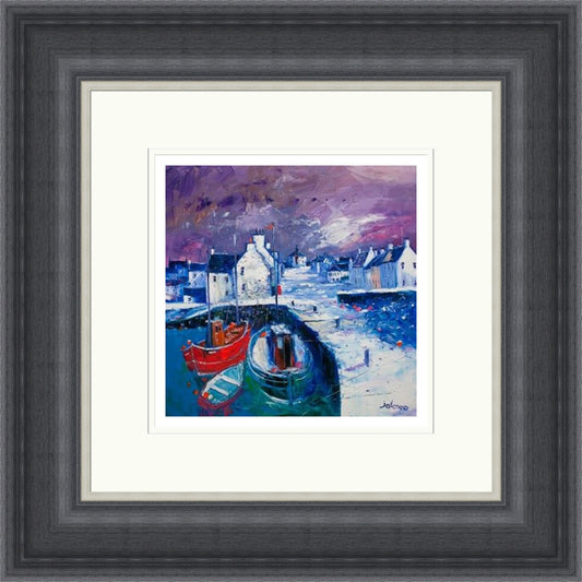 Snowstorm on the Round Kirk, Bowmore, Islay by Jolomo