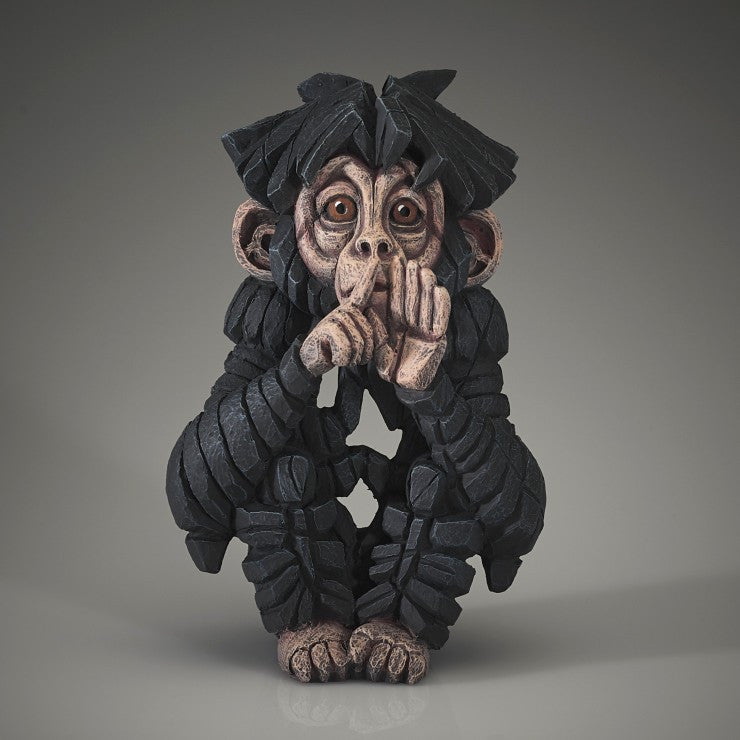 Baby Chimpanzees 'See no Evil, Hear No Evil, Speak No Evil' Three Wise Monkeys Set - Edge Sculpture