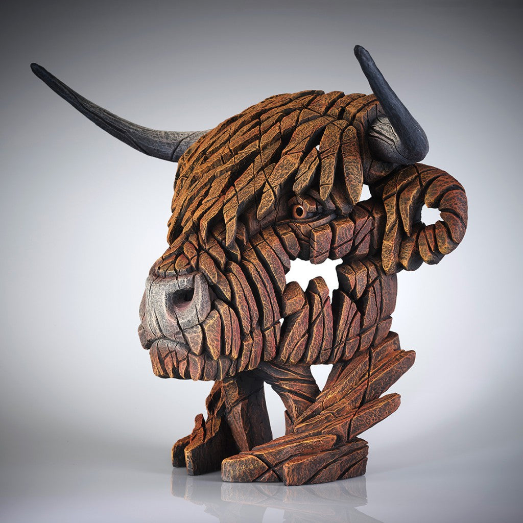 Highland Cow Bust - Edge Sculpture