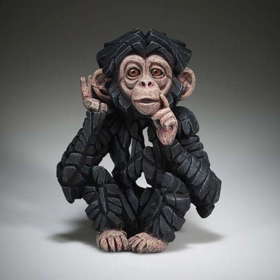 Baby Chimpanzees 'See no Evil, Hear No Evil, Speak No Evil' Three Wise Monkeys Set - Edge Sculpture