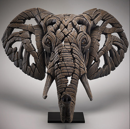 African Elephant Bust - Edge Sculpture