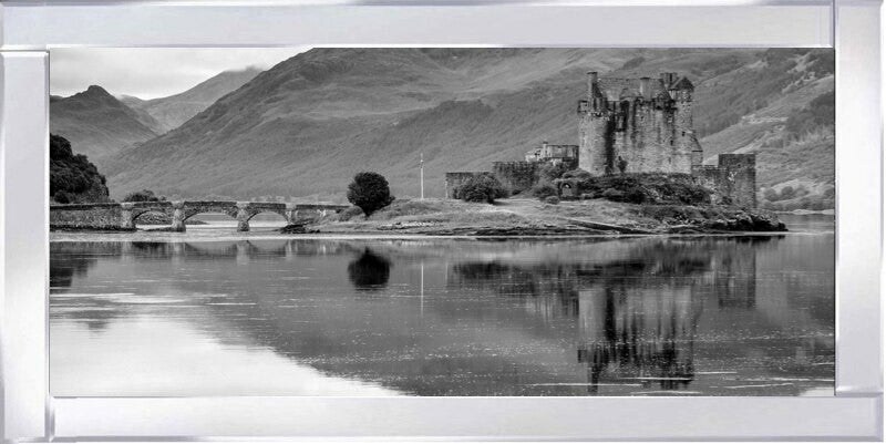 Perfect Mirror, Eilean Donan Castle - Black and White