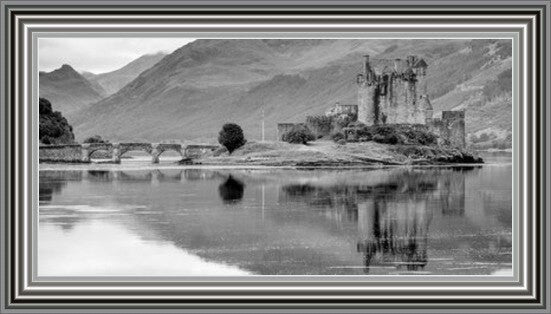 Perfect Mirror, Eilean Donan Castle - Black and White