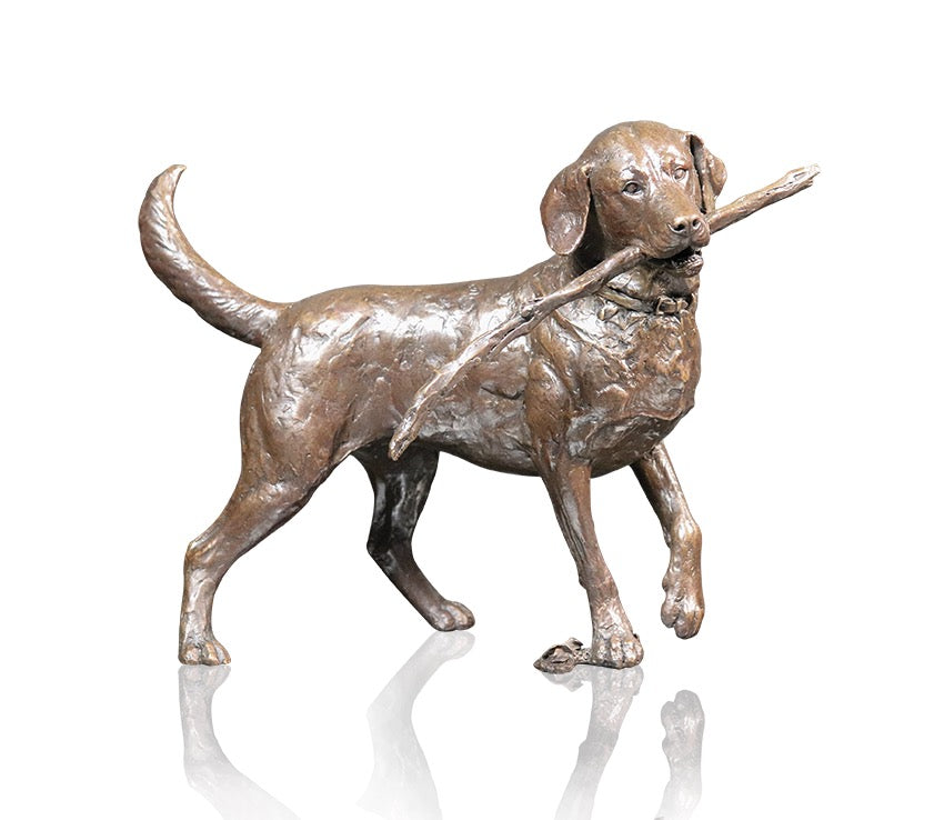 Faithful Friend Labrador Bronze Dog Figurine by Michael Simpson (Richard Cooper Bronze)