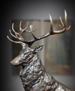 Majesty Bronze Stag Sculpture by Michael Simpson - Richard Cooper & Company Bronze