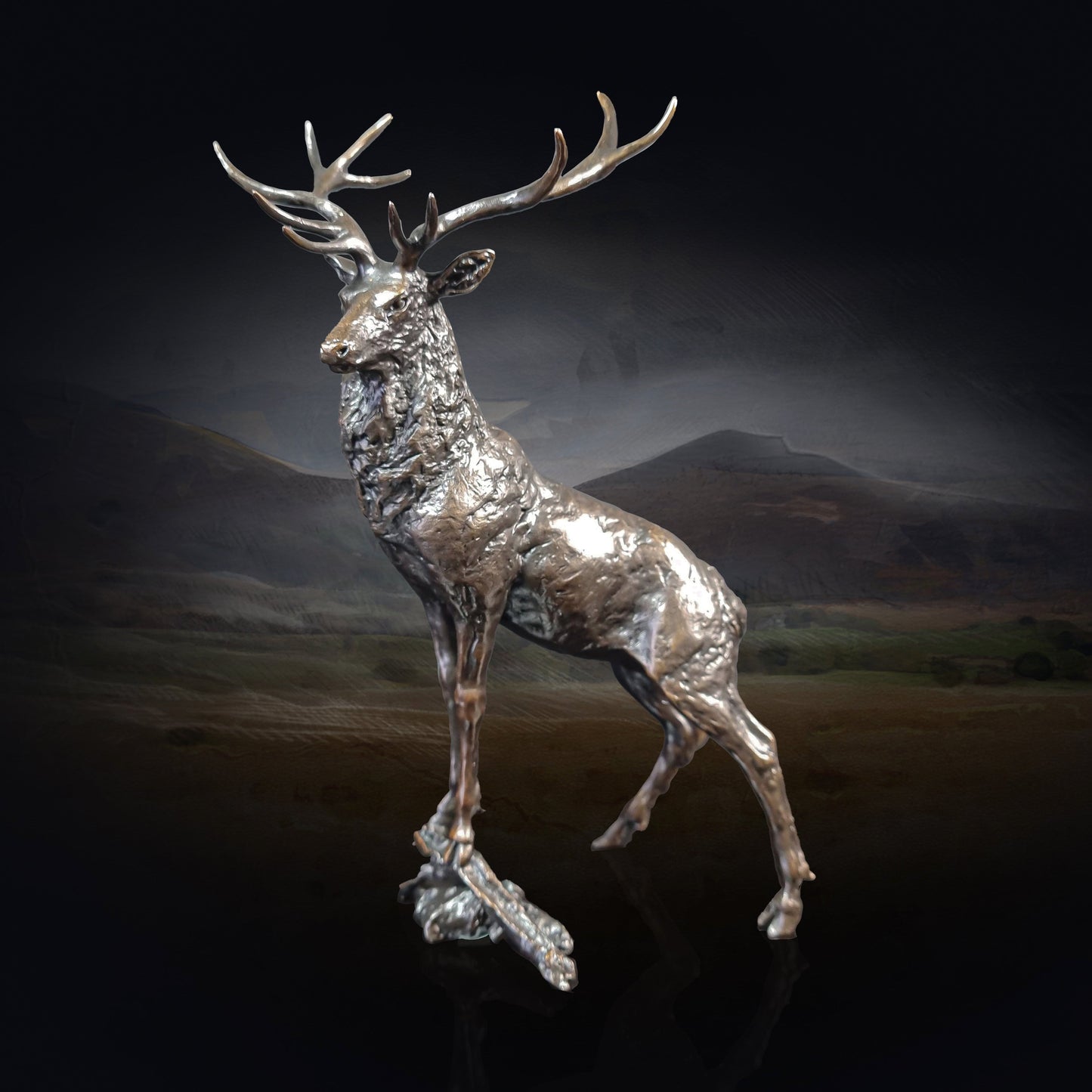 The Leader Bronze Stag Sculpture by Michael Simpson (Limited Edition)